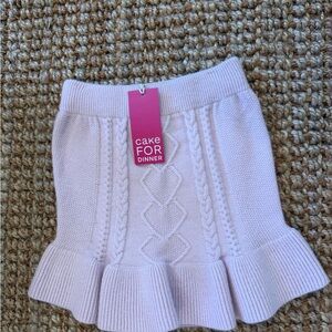 Cake for Dinner Soft Pink Knit Ruffle Mini Skirt Size XS